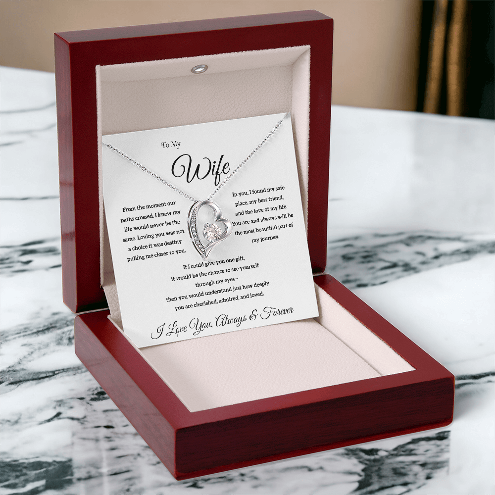 Necklace for Wife + Gift Card: The 'Always & Forever' Gift
