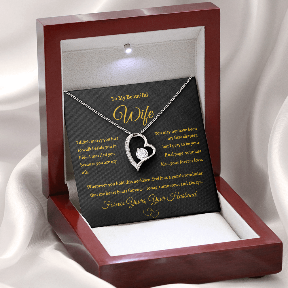 A Forever Love Gift for Your Wife ❤️ | Necklace with Heartfelt Message