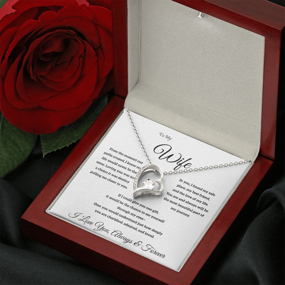 Necklace for Wife + Gift Card: The 'Always & Forever' Gift