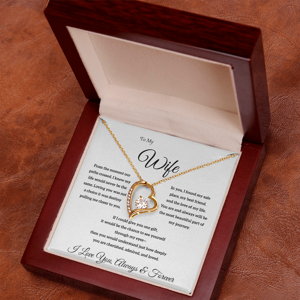 Necklace for Wife + Gift Card: The 'Always & Forever' Gift