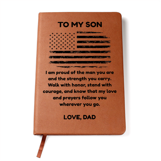 To My Son: A Leather Journal for His Journey ❤️