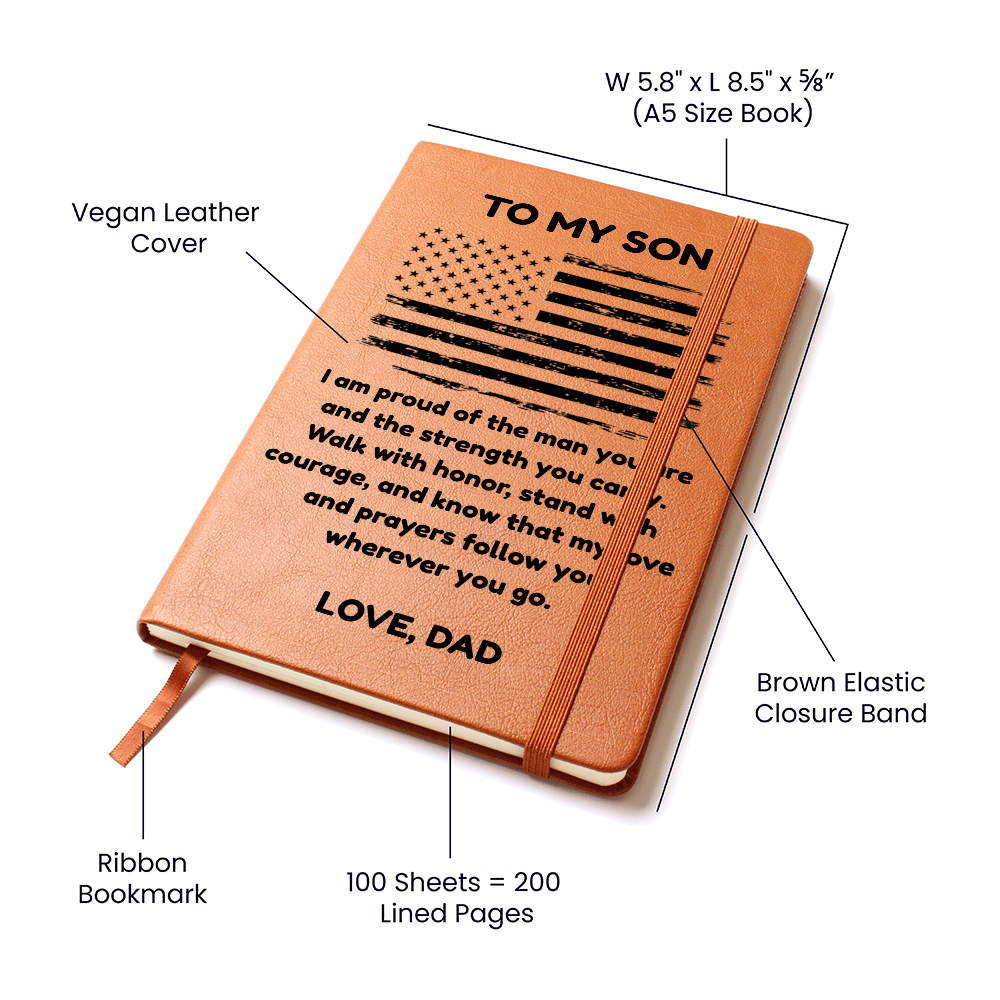 To My Son: A Leather Journal for His Journey ❤️