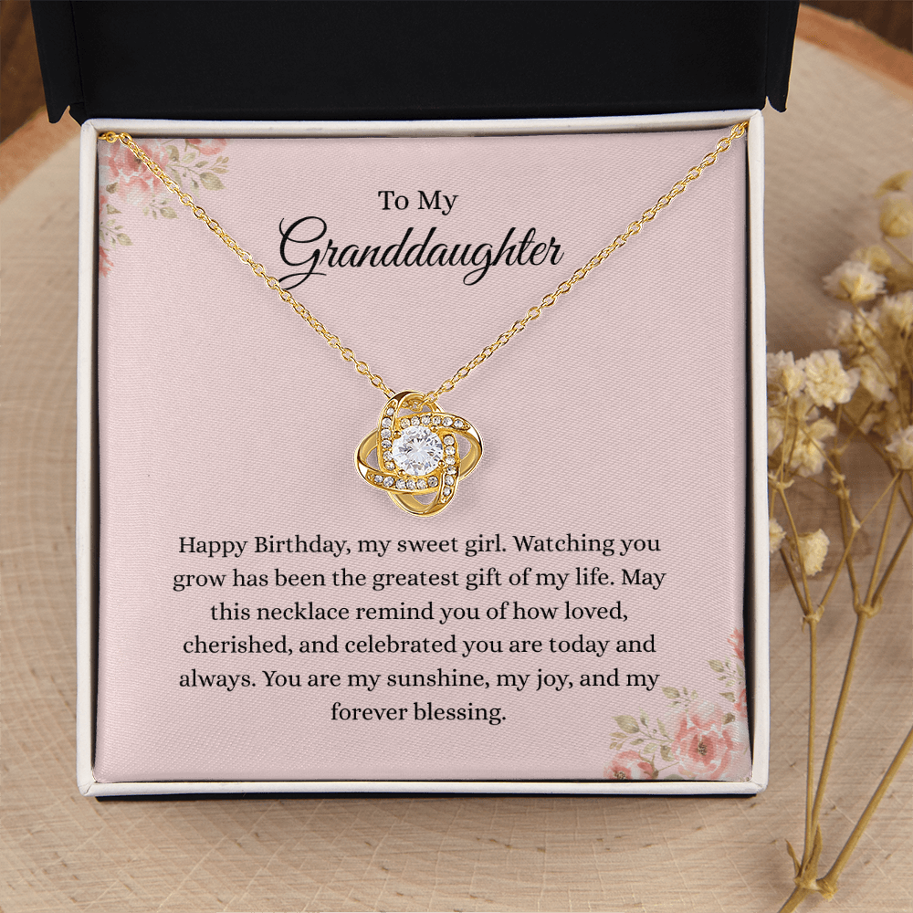 Happy Birthday, Granddaughter! A Love Knot Necklace ❤️