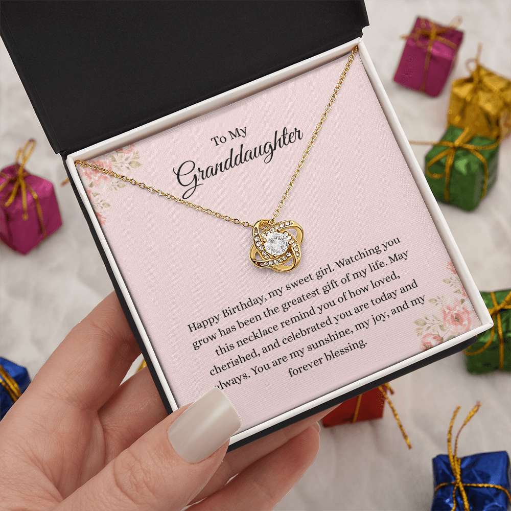 Happy Birthday, Granddaughter! A Love Knot Necklace ❤️