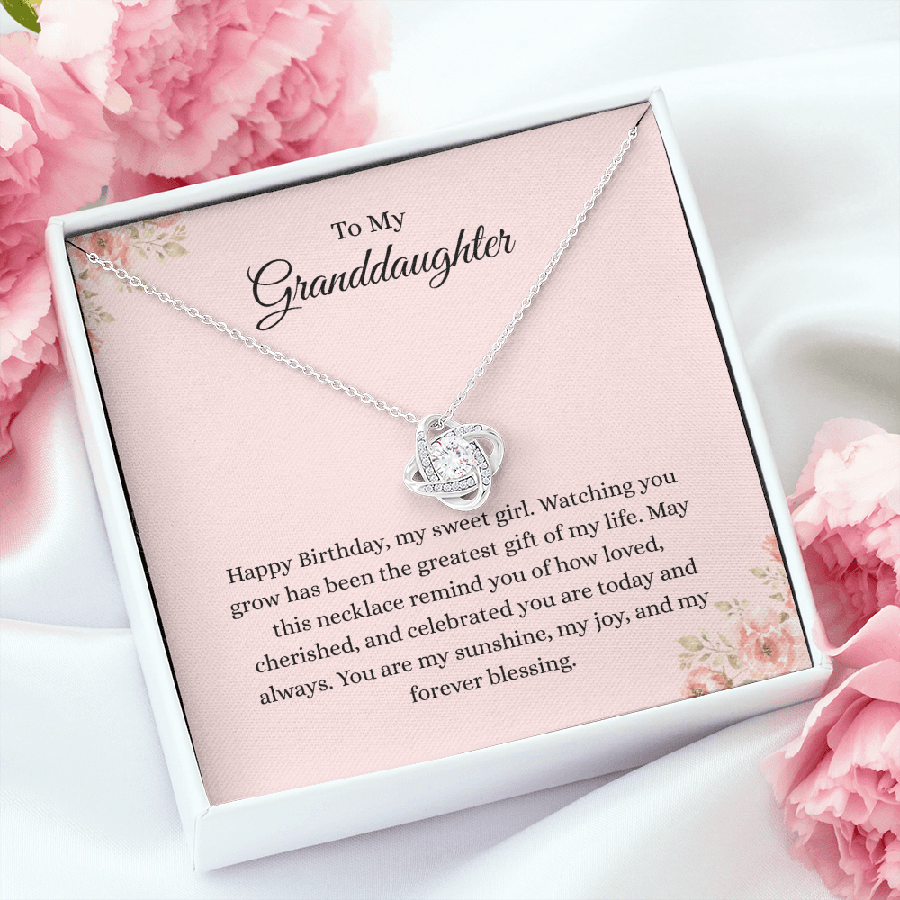 Happy Birthday, Granddaughter! A Love Knot Necklace ❤️