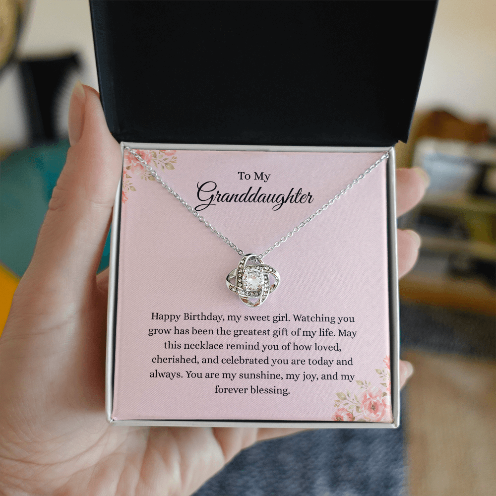 Happy Birthday, Granddaughter! A Love Knot Necklace ❤️