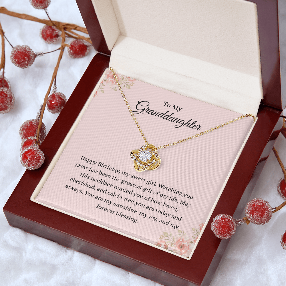 Happy Birthday, Granddaughter! A Love Knot Necklace ❤️