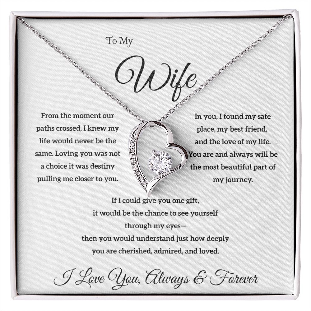 Necklace for Wife + Gift Card: The 'Always & Forever' Gift