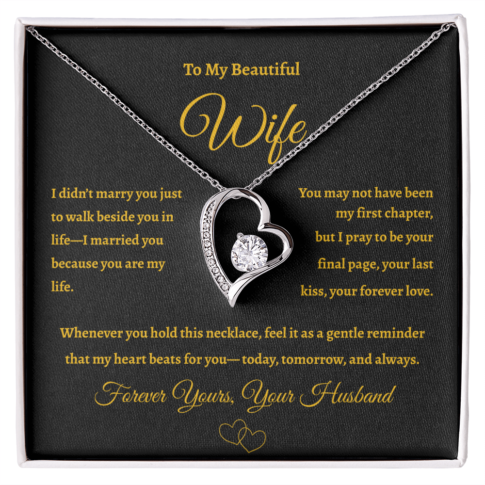 A Forever Love Gift for Your Wife ❤️ | Necklace with Heartfelt Message