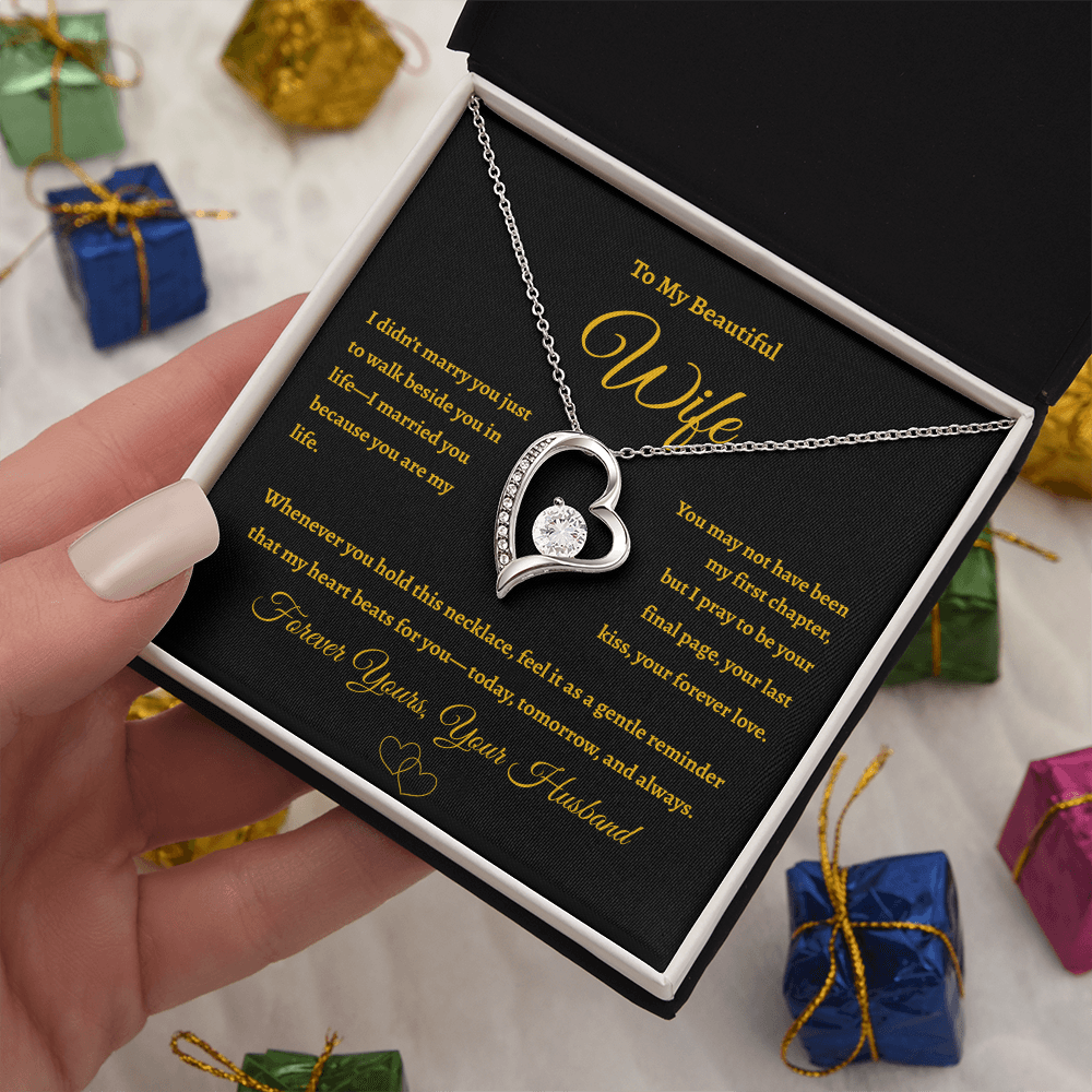 A Forever Love Gift for Your Wife ❤️ | Necklace with Heartfelt Message