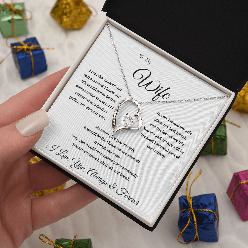 Necklace for Wife + Gift Card: The 'Always & Forever' Gift
