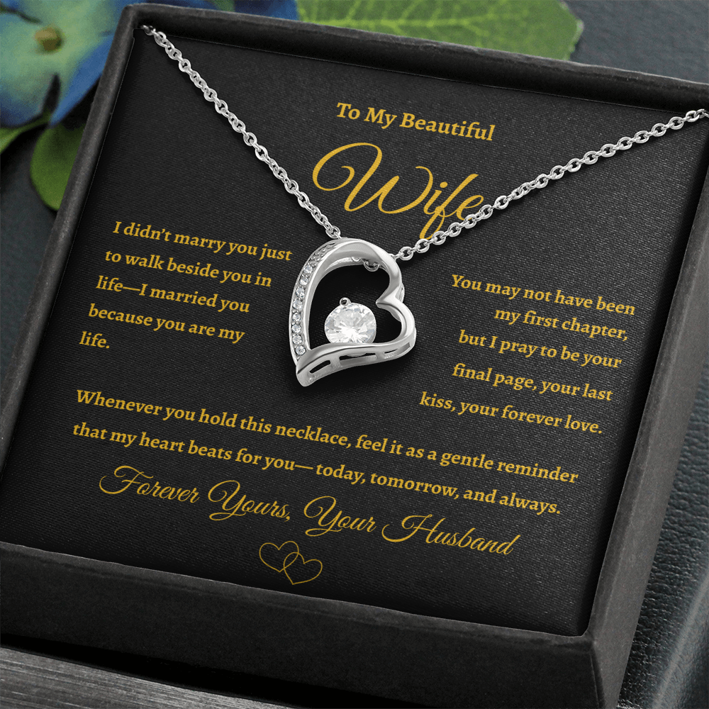 A Forever Love Gift for Your Wife ❤️ | Necklace with Heartfelt Message