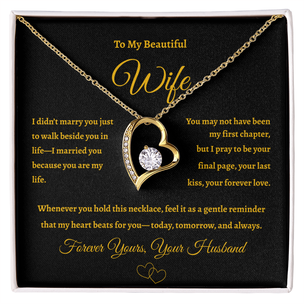 A Forever Love Gift for Your Wife ❤️ | Necklace with Heartfelt Message