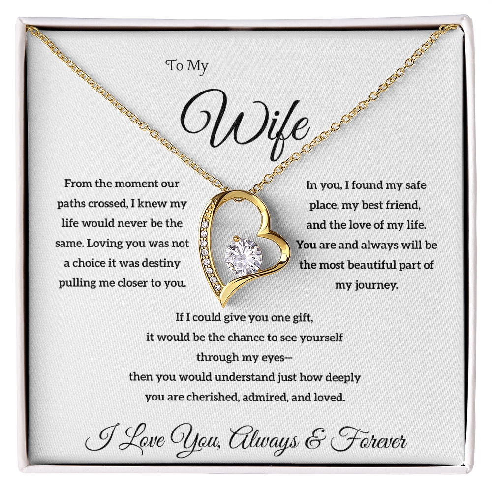 Necklace for Wife + Gift Card: The 'Always & Forever' Gift