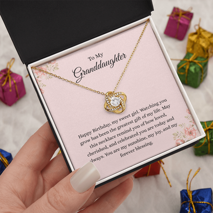Happy Birthday, Granddaughter! A Love Knot Necklace ❤️