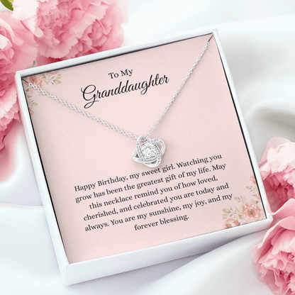 Happy Birthday, Granddaughter! A Love Knot Necklace ❤️