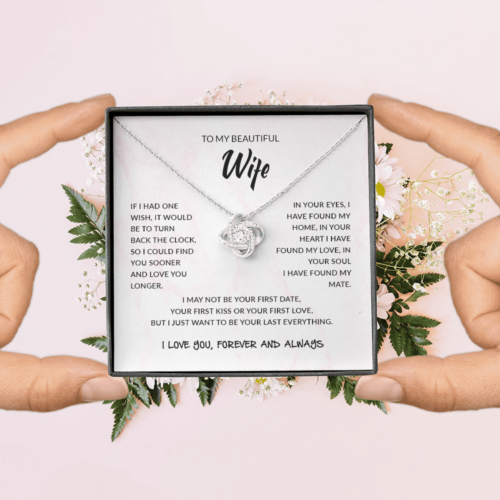 To My Beautiful Wife | Love Knot Necklace