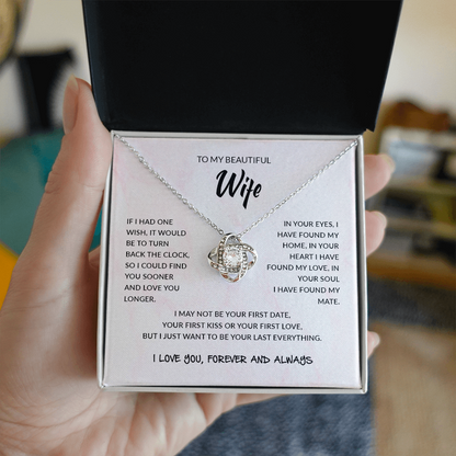 To My Beautiful Wife | Love Knot Necklace