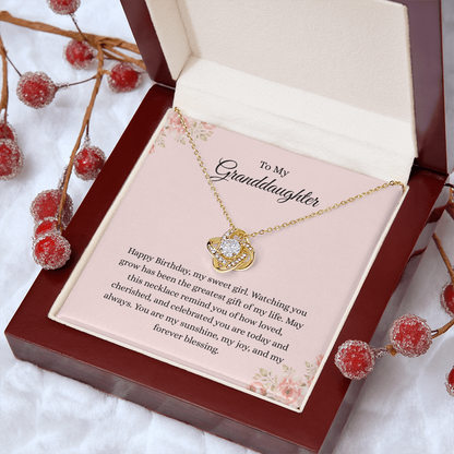 Happy Birthday, Granddaughter! A Love Knot Necklace ❤️