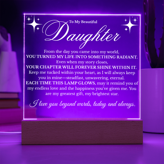 To My Daughter – LED Acrylic Lamp Keepsake