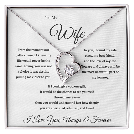 To My Wife – Always & Forever Necklace with Gift Card