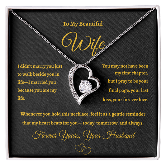 A Forever Love Gift for Your Wife ❤️ | Necklace with Heartfelt Message
