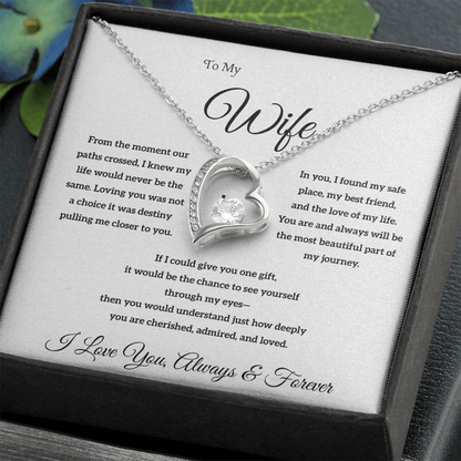Necklace for Wife + Gift Card: The 'Always & Forever' Gift