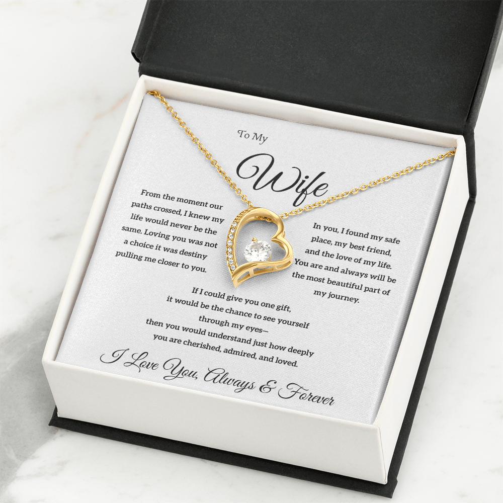 Necklace for Wife + Gift Card: The 'Always & Forever' Gift